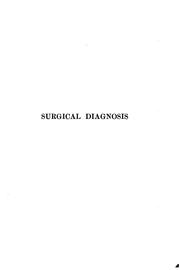 Cover of Surgical diagnosis by Johnson, Alexander Bryan