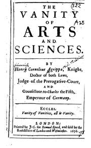Cover of De incertitudine et vanitate scientiarum by Heinrich Cornelius Agrippa von Nettesheim