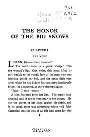 Cover of The Honor of the Big Snows by James Oliver Curwood
