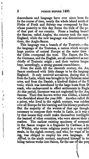 Front cover of History of the English language and literature by Robert Chambers