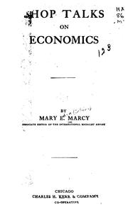 Front cover of Shop talks on economics by Mary Marcy