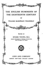 Front cover of The English humorists of the eighteenth century by William Makepeace Thackeray