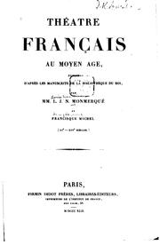 Front cover of Théâtre français au Moyen Âge by L.-J.-N Monmerqué