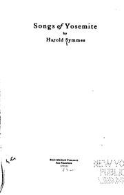 Front cover of Songs of Yosemite by Harold Symmes