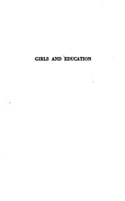 Front cover of Girls and education by Le Baron Russell Briggs