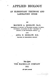 Front cover of Applied biology by Maurice Alpheus Bigelow