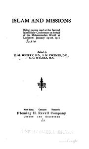 Front cover of Islam and missions by Missionary Conference on Behalf of the Mohammedan World (2nd 1911 Lucknow)