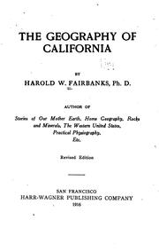 Cover of The geography of California by Harold W. Fairbanks