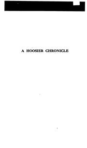 Cover of A Hoosier chronicle by Meredith Nicholson