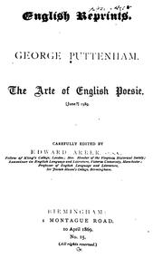 Cover of George Puttenham by Puttenham, Richard