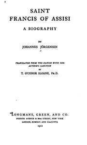 Front cover of Saint Francis of Assisi by Johannes Jörgensen