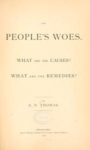 Cover of The peoples's woes by B. B. Thomas