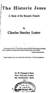 Front cover of The historic Jesus by Charles Stanley Lester