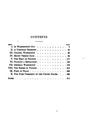 Cover of George Washington by Woodrow Wilson