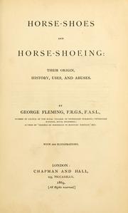 Front cover of Horse-shoes and horse-shoeing by George Fleming