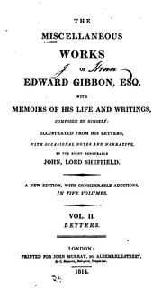 Cover of The miscellaneous works of Edward Gibbon, esq by Edward Gibbon