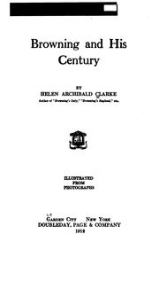 Front cover of Browning and his century by Helen Archibald Clarke