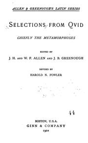 Cover of Selections from Ovid by Ovid