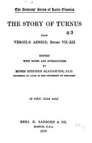Front cover of The story of Turnus by Publius Vergilius Maro