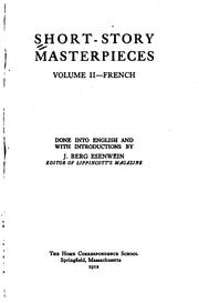 Cover of Short-story masterpieces by J. Berg Esenwein