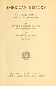 Cover of American history .. by Arthur C. Perry