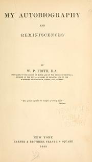 Front cover of My autobiography and reminiscences by William Powell Frith