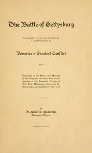 Front cover of The Battle of Gettysburg by McMillen, Frederick D.