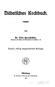 Cover of Diätetisches kochbuch by Otto Dornblüth