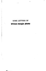 Front cover of Some letters of William Vaughn Moody by William Vaughn Moody