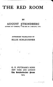 Cover of The red room by August Strindberg