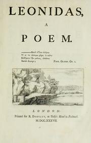Cover of Leonidas by Glover, Richard
