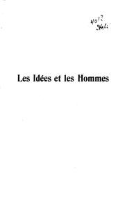 Cover of Les idées et les hommes by André Beaunier