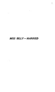Cover of Miss Billy Married by Eleanor Hodgman Porter