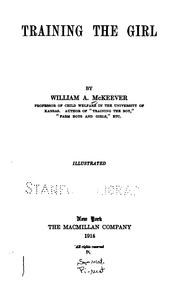 Cover of Training the girl by McKeever, William A.