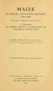 Cover of Maize by Joseph Burtt-Davy