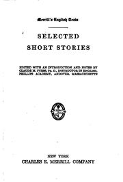 Cover of Selected short stories by Claude Moore Fuess