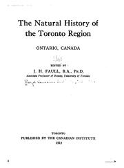 Front cover of The natural history of the Toronto region, Ontario, Canada by Canadian Institute (1849-1914)