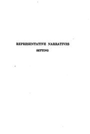 Cover of Representative narratives by Carroll Lewis Maxcy