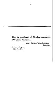 Front cover of A propaganda of philosophy by Henry Mitchell MacCracken