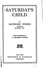Cover of Saturday's Child by Kathleen Thompson Norris