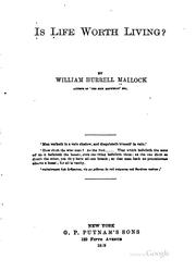 Front cover of Is life worth living? by W. H. Mallock