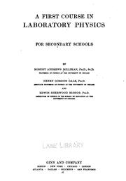 Front cover of A First course in laboratory physics for secondary schools by Robert Andrews Millikan