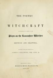 Cover of The poetry of witchcraft illustrated by copies of the plays on the Lancashire witches by Thomas Shadwell
