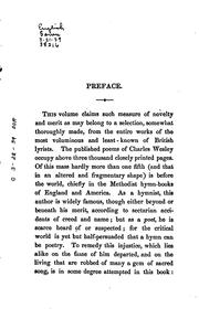 Front cover of Charles Wesley seen in his finer and less familiar poems by Charles Wesley