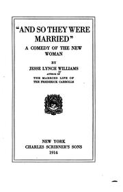 Front cover of "And so they were married" by Jesse Lynch Williams