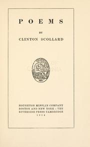 Cover of Poems by Clinton Scollard