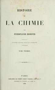 Front cover of Histoire de la chimie by Jean Chrétien Ferdinand Hoefer