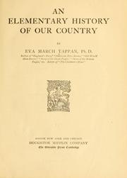 Front cover of An elementary history of our country by Eva March Tappan
