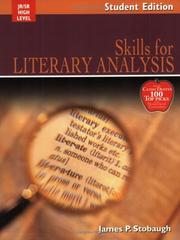 Front cover of Skills For Literary Analysis by James P. Stobaugh