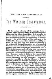 Front cover of History and description of Mr. Tebbutt's observatory, Windsor, New South Wales by John Tebbutt